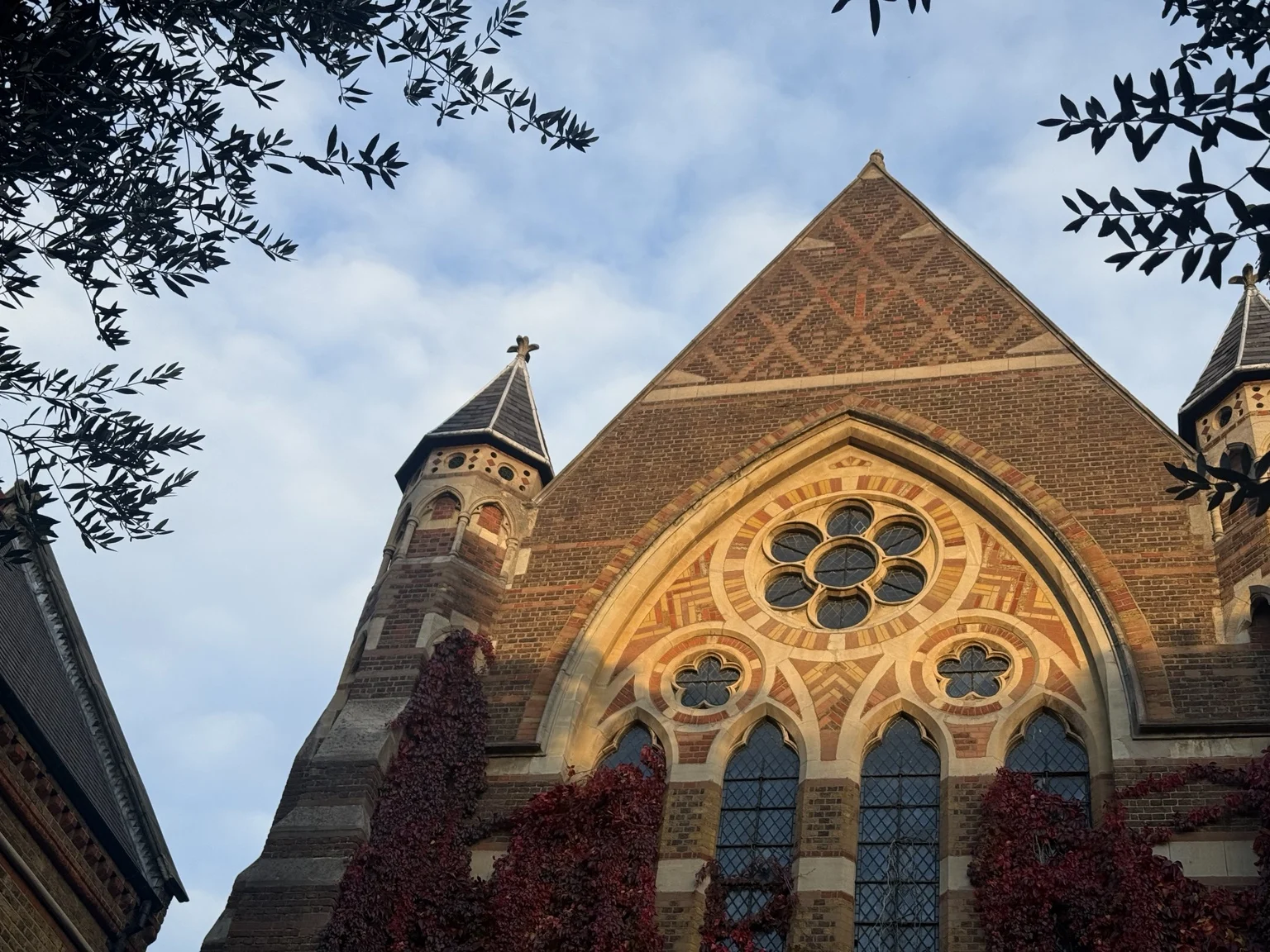 Light on a church façade